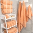 thumbnail image 2 of American Soft Linen Luxury 4 Piece Bath Towel Set, 100% Cotton Turkish Bath Towels for Bathroom, Malibu Peach, 2 of 9