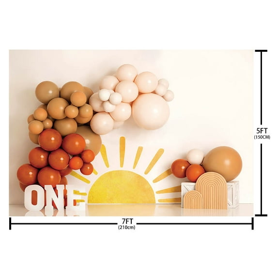 Mehofond First Trip Around the Sun Photography Background Boho Baby 1st Birthday Party r Cake Smash Backdrop Photo Studio