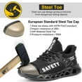 thumbnail image 2 of Furuian Slip-Resistant Steel Toe Work Shoes for Men and Women, Lightweight Safety Sneakers, 2 of 6