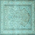 thumbnail image 1 of Ahgly Company Indoor Square Persian Light Blue Traditional Area Rugs, 6' Square, 1 of 4