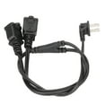 thumbnail image 3 of Extensión de cable de alimentación Divisor en Y NEMA 1‑15P macho a doble NEMA 1‑15R hembra 2 pies 18AGW 10A Enchufe estadounidense 125 V, 3 of 5