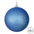thumbnail image 3 of Vickerman 4" Periwinkle Glitter Ball Ornament, 6 per Bag, 3 of 5
