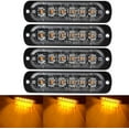 thumbnail image 6 of Side Marker Lights, 4PCS 6LED Car Marker Lights Car Side Indicators Lights 12V 24V Front Rear Side Light Position Lamps for Truck Trailer, 6 of 8