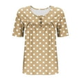 thumbnail image 6 of Plebaso Plus Size Shirts for Women Polka Dot Short Sleeve Tops Women's Casual Summer Oversized T Shirts, 6 of 6