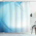 thumbnail image 1 of Blue Shower Curtain, Beam Effect Waves Abstract Technology Modern Art Curves Softness Illustration, Fabric Bathroom Set with Hooks, 69W X 84L Inches Extra Long, Blue and Pale Blue, by Ambesonne, 1 of 3