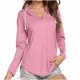 thumbnail image 1 of Sudadera con capucha holgada informal de manga larga de color sólido con cuello en V de otoño/invierno para mujer Pompotops FGAJ22387, 1 of 1