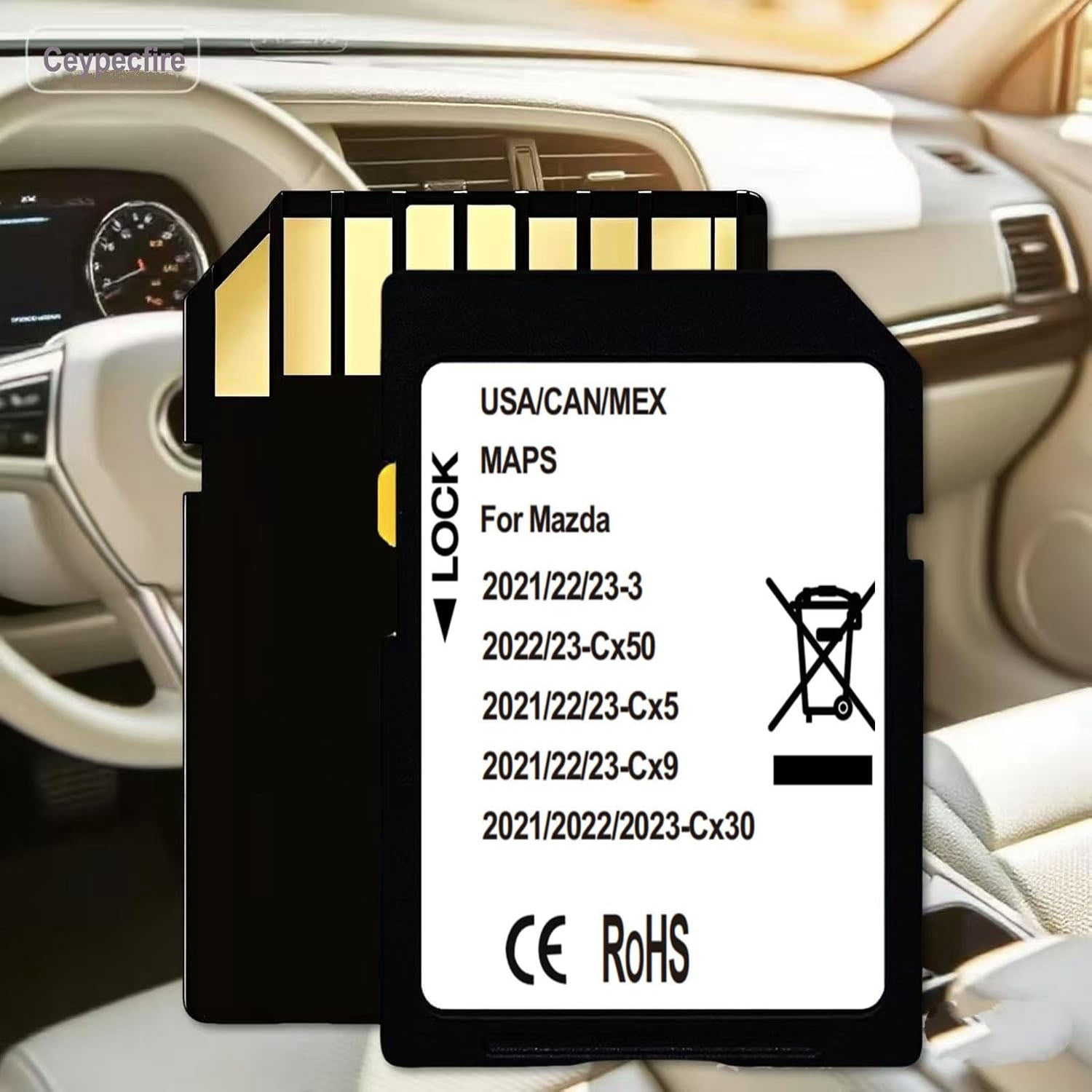 Latest Navigation Memory SD Card,Compatible with:Cx5(2021-2023), Cx9(2021-2023), Cx50(2022-2023),Cx30(2021-2023), 3(2021-2023)(Ceypec-02)
