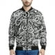 thumbnail image 3 of Chaqueta con cremallera con estampado de olas del océano vintage para hombre, chaqueta holgada informal de manga larga con estampado 3D de autobús de la paz y plumas, abrigo de calle, 3 of 4