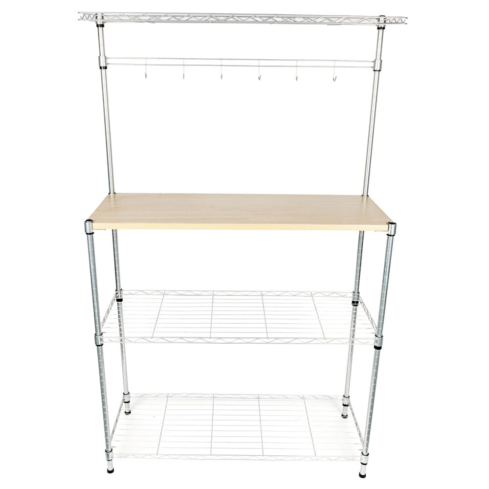Details about   4-Tier Bakers Rack Storage Rack Microwave Oven Stand Island Kitchen Cart