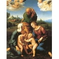 thumbnail image 2 of Raphael 12x14 White Modern Wood Framed Museum Art Print Titled - Holy Family With Saints Elizabeth And John, 2 of 4