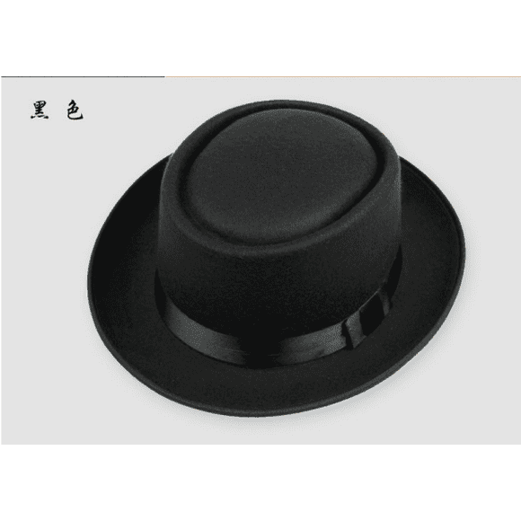 Fashion Pork Pie Boater Flat Top Hat For Women Men Hat