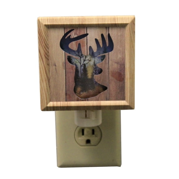 Home Decor Deer Silhouette Night Light Plastic Electric Plug In 160219