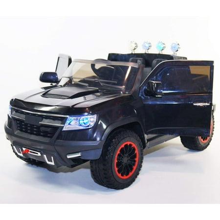 Mule Trans 4 X 4 Heavy Duty RC Truck Car - Remote Control Edition 4 x 4 GM Chevy Style 12V Off Road Cars for Kids - Black ()
