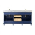 thumbnail image 6 of Legion Furniture 3-Drawer Wood & Marble Vanity Cabinet in Blue and White, 6 of 10