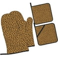 thumbnail image 2 of Leopard Oven Mitts and Pot Holders 4 Pcs Sets for Kitchen, Cooking Gloves Heat Resistant Oven Mitt Gloves Non Slip Potholders BBQ Gloves for Baking, Grilling, BBQ, 2 of 6