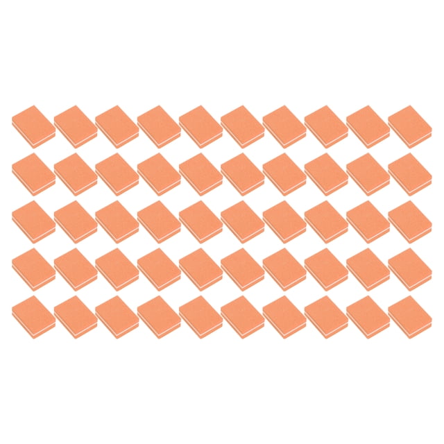 Unique Bargains 50 Pcs Soft Mini High Elasticity Nail Buffers for DIY Orange