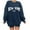 A17-Navy, variant on Cnbwig Pullover Sweatshirts Tops Womens Letter Printed Round Neck Hoodless Street Long Sleeve Loose Hoodie Hooded Sweatshirts Ladies Tops A1-Black L