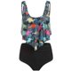 thumbnail image 2 of Traje de baño Sonducket sin mangas cintura alta estampado hojas digitales para mujer Numero 5 L OD001368-27, 2 of 4