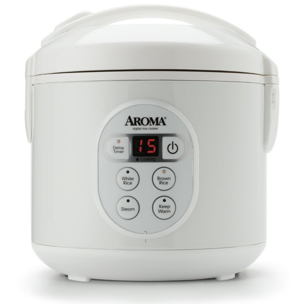 Aroma ARC-914D 4-Cup Cool-Touch Rice Cooker, White - Walmart.com ...