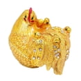 thumbnail image 2 of Caja de baratijas, figurita de pollo esmaltada, joyero, artesanías decorativas, regalo único, caja de anillo coleccionable, estuche de almacenamiento, 2 of 8