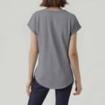 thumbnail image 4 of Endives Women's Short Sleeve T-Shirts Casual Solid Color Tops Basic Loose Crew Neck Pullover Tee, 4 of 8