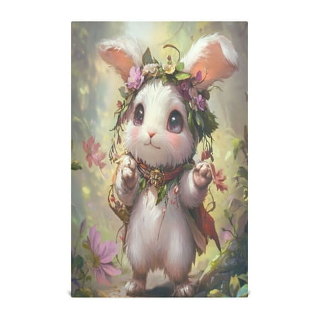 

Kitchen Towel 28x18 Inches x1，Plate Towel Decorative Towel Napkin Tea Towel Tea Towels For Kitchen Dish Cloths & Dish Towels Cartoon Traveling Rabbit