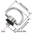 thumbnail image 2 of GFDYREE 2PCS 1/4 inch D Ring Screw Hinged Holder Camera Fixing Screw hread for Tripod DSLR Cameras, 2 of 6