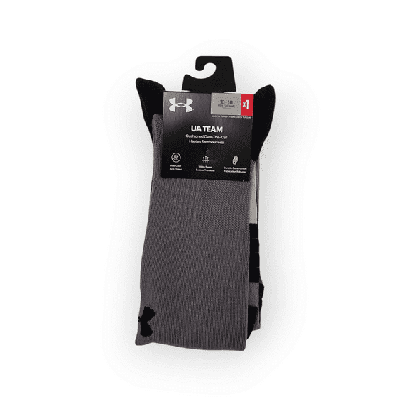 Under Armour UA Men's Cushioned Over The Calf Socks Graphite - XL 13-16