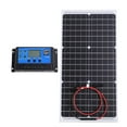 thumbnail image 1 of 30W Solar Panel Charger, Stable Energy Supply 30W 18V Photovoltaic Professional Output Flexible Solar Panel Kit with Controller for Outdoor Camping, 1 of 7