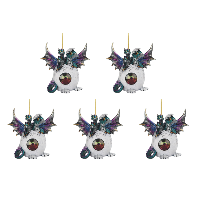 Decoraciones Navideñas Dragón Dibujos Animados Acrílico para Fiesta Navidad (3 Cabezas)
