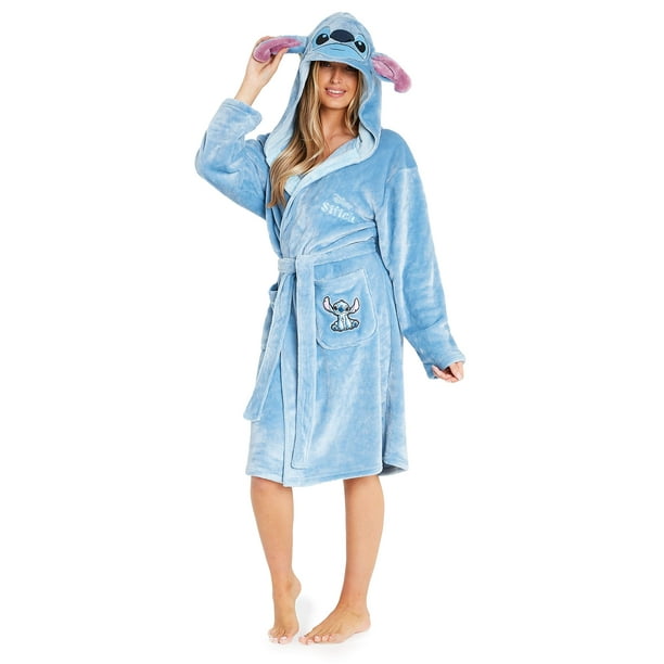 Bata de baño Disney Lilo and Stitch para mujer, poliéster, color azul