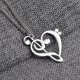 thumbnail image 2 of 3pcs Alloy Necklace Jewelry Heart Note Clothing Pendant Sweater Necklace Jewelry, 2 of 4