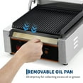 thumbnail image 5 of Garvee Commercial 1800W Panini Press, Adjustable Temp, 9x9" Stainless Steel Grill for Sandwiches/Burgers, 5 of 7