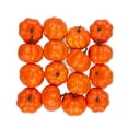 thumbnail image 2 of Mini Pumpkin Decorations with Speckled Foam Design, 16-Pack, 2-Inch Yellow and Orange, for Fall Table Centerpieces, Artificial Pumpkins, 2 of 4