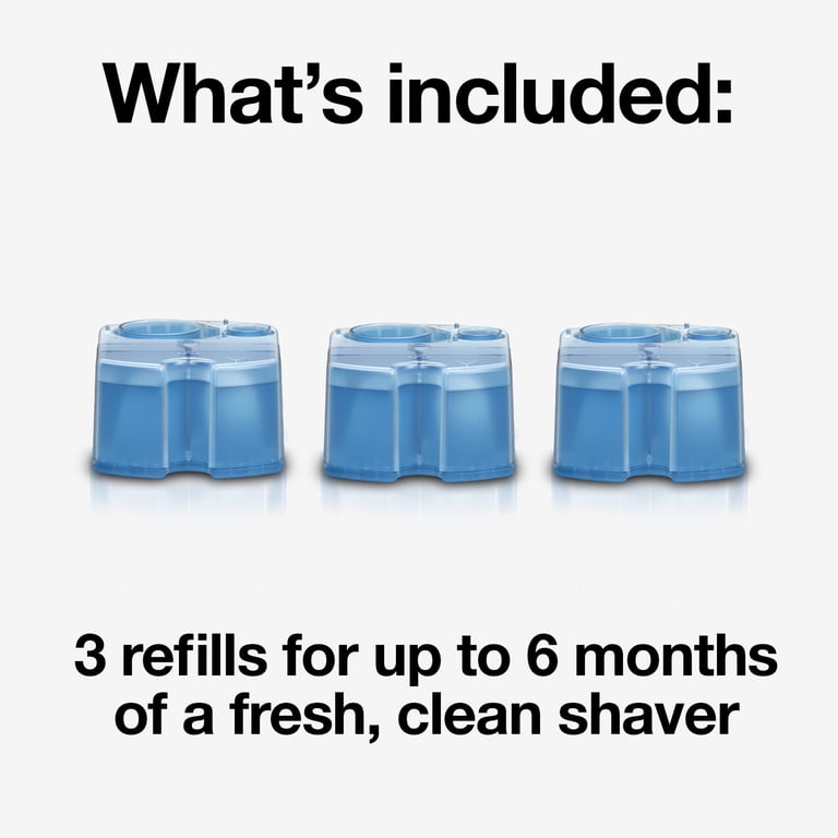 Braun Clean & Renew Refill Cartridges, CCR, 3 Pack, Lemon Scent
