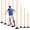 Orange, variant on 8 Pcs Soccer Agility Poles Detachable Sports Training Speed Slalom Poles with Rubber Base Coaching Sticks for Soccer Drills and Training