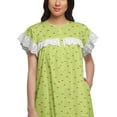 thumbnail image 5 of Moomaya Printed WoMen's Button Placket Mid Calf Nightdress Cotton Nightwear, 5 of 6