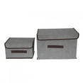 thumbnail image 4 of Caja de Almacenamiento de Ropa ANGGREK Organizador de Ropa Tela 2 uds Plegable Con Cubierta Gris, 4 of 8