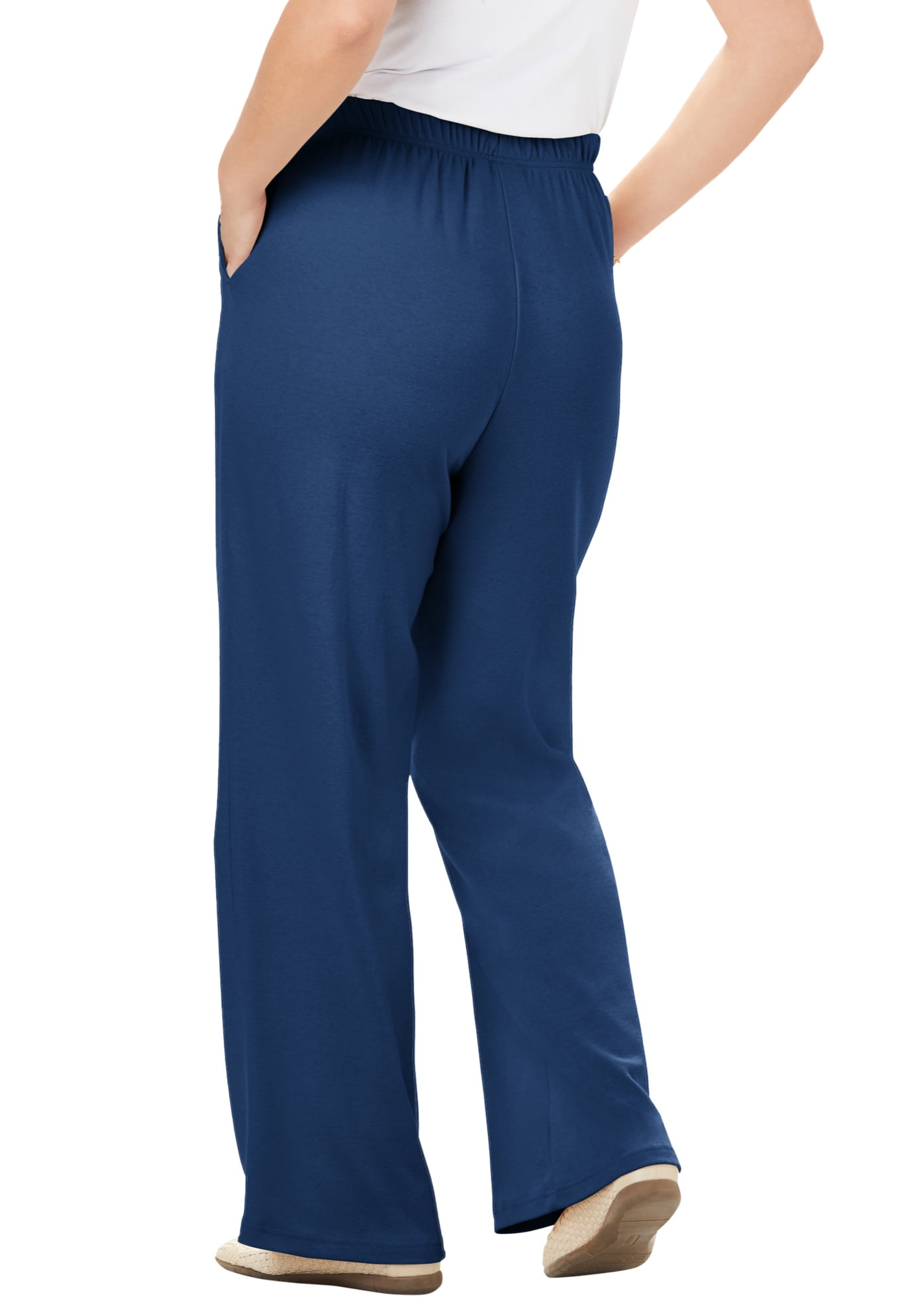 Woman Within Women's Plus Size 7-Day Knit Wide Leg Pant Pant - Walmart.com