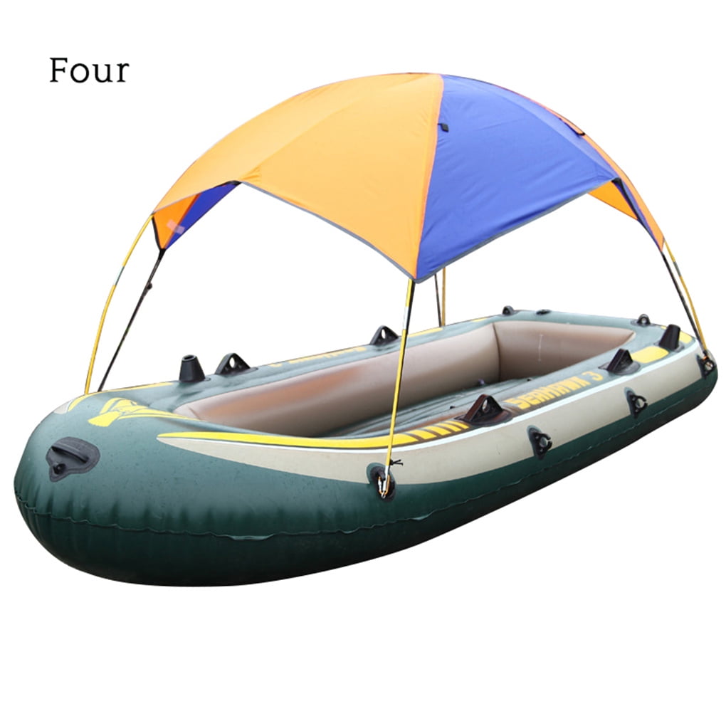 4 Persons Foldable Inflatables Boat Sun Awning Boat Tent Sailboat Canopy Accessory for Inflatable Kayak Sailboat Fishing Tent Sun Shade HOTBEST Boat Sun Shelter 