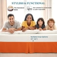thumbnail image 5 of 16-Inch Drop RV King Size 72" x 80" Orange Solid Bed Skirt Split Corner Pleated Style Easy Fit Easy Care 100% Egyptian Cotton 500 Thread Count, 5 of 6