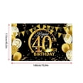 thumbnail image 3 of Thinson Birthday Party Banner Home Birthday Theme Backdrop Background Wall Decoration, 40 Years Old, 3 of 7