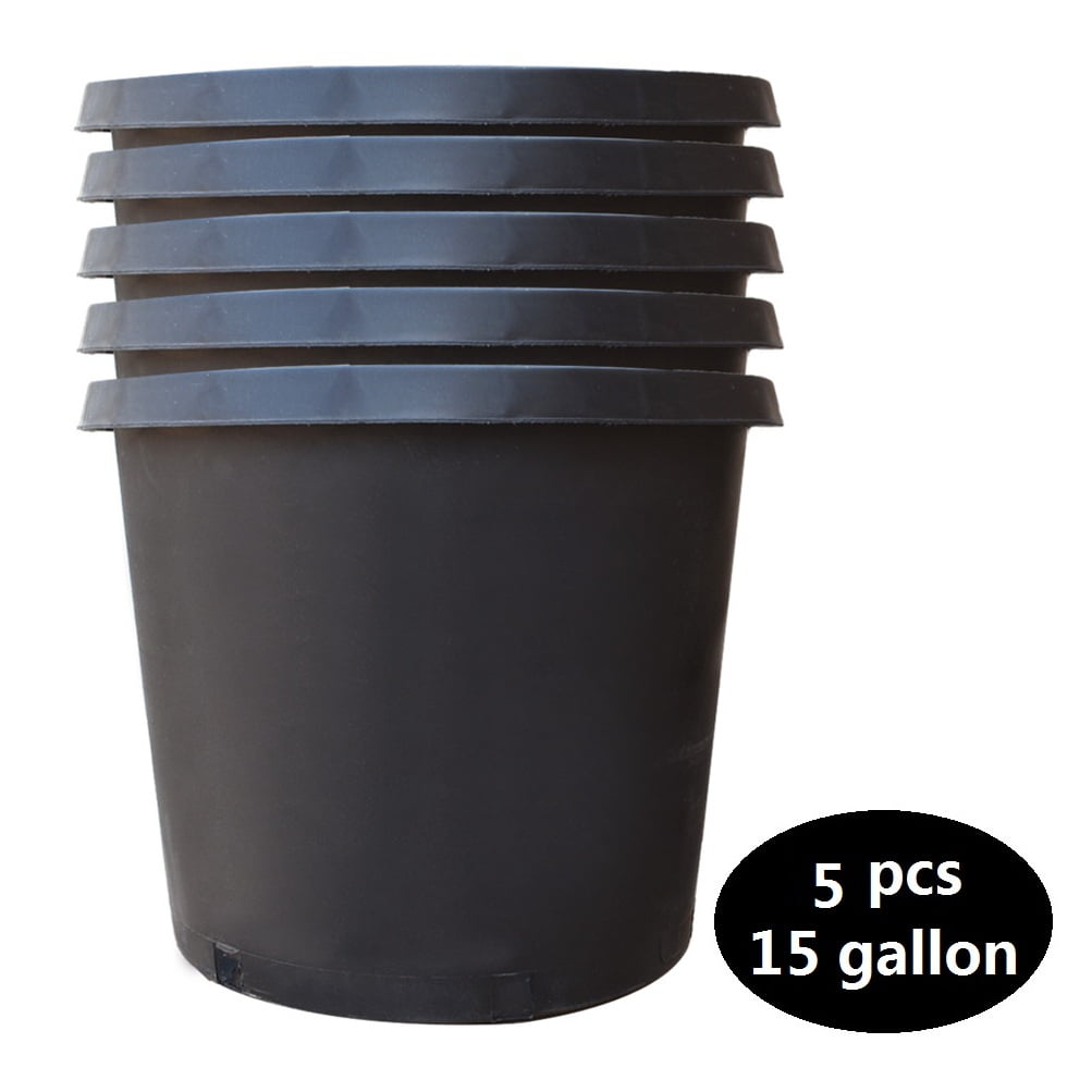 15 gallon  heavy duty plastic nursery pots Quantity 10 