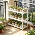 thumbnail image 4 of Multi Tier Shoe Rack Organizer 3 Tier White Storage Shelf Lightweight Sturdy For Entryway Closets Balcony Laundry Room And Plants Stand Use, 4 of 6
