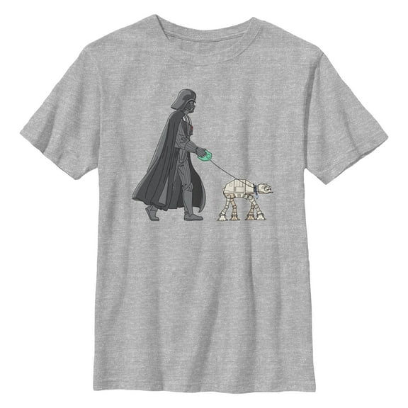 Boys' Husky Star Wars: A New Hope Darth Vader AT-AT Walking the Dog Graphic T-Shirt
