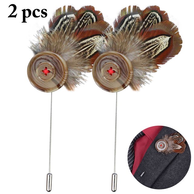 2PCS Lapel Pin Creative Decorative Lapel Brooch Pin Lapel Stick Pin for Men