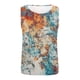 thumbnail image 4 of Mujeres moda sexy sin mangas flor pirnt chaleco cuello redondo impreso tops camiseta chaleco blusa tops Pompotops lopia991385, 4 of 5
