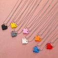 thumbnail image 4 of Collar de pareja en forma de corazón de 2 piezas cadena de clavícula de empalme desmontable de doble capa adecuada para regalos de cumpleaños regalos del Día de San Valentín, 4 of 4