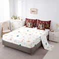 thumbnail image 5 of Castle Fairy Teens Gingerbread Man Snowman 7-Piece Twin Bedding Sets,Christmas Tree Snowflake Bedding Comforter Set,Xmas Festival Breathable Sheet Sets,Lightweight Room Decor, 5 of 8