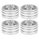 thumbnail image 1 of Llanta de rueda Beadlock de aleación de aluminio de 4 Uds. De 1,9 pulgadas apta para coche SCX10 90046 TRX4 D90 1/10 RC, color blanco plateado, 1 of 9